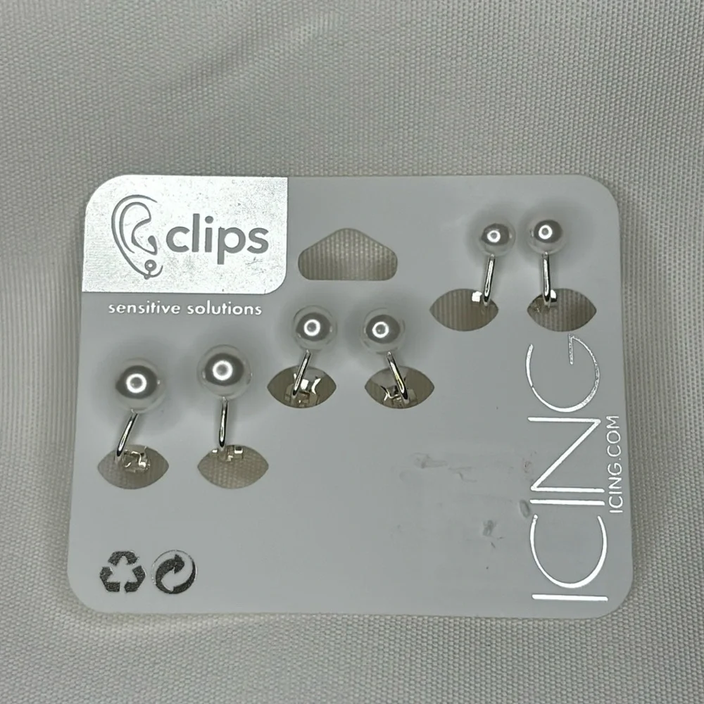 Icing Faux Pearl Clip on Earrings